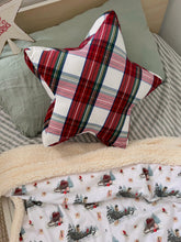 Load image into Gallery viewer, Tartan Star Cushion - PRE ORDER (6921483419714)