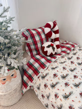 Load image into Gallery viewer, Whimsical Christmas Sleigh &amp; Tartan Quilt Set (6939652063298)