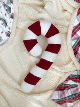 Load image into Gallery viewer, RED Candy Cane Cushion - PRE ORDER (6763152343106)