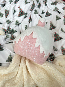 PINK Gingerbread House Cushion - PRE ORDER (6919628718146)