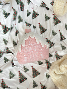 PINK Gingerbread House Cushion - PRE ORDER (6919628718146)