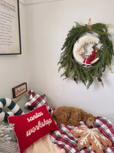 Load image into Gallery viewer, Santa&#39;s Workshop Cushion - PRE ORDER (6919637860418)