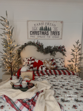 Load image into Gallery viewer, Whimsical Christmas Sleigh &amp; Tartan Quilt Set (6939652063298)