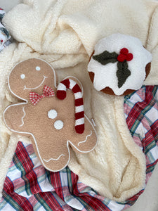 Gingerbread Man Cushion - PRE ORDER (6822215188546)