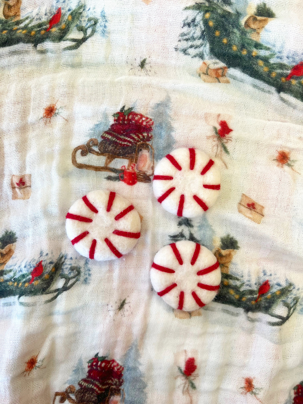 Set of 3 Felt Peppermints (6927035465794)