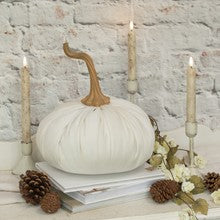 LA207849 - 11" Off White Fabric Pumpkin (6988867141698)