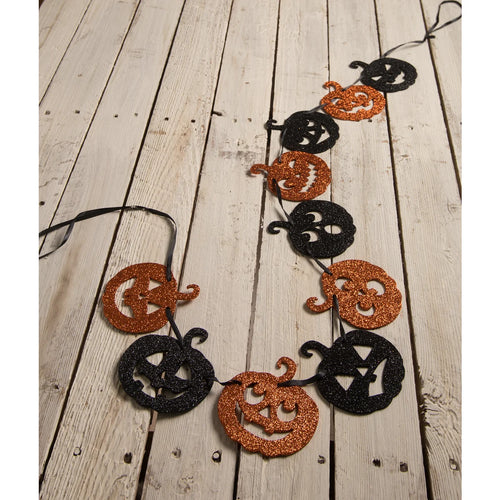LC1524 - Jack-O-Lantern Glitter Garland (6953012265026)