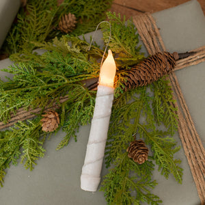 SB197073 - 6.5" White Flair Tip Taper Hanging Candle (6987522670658)