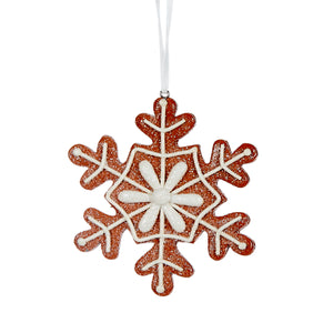 Flower Snowflake Gingerbread Hanging (6643190202434)