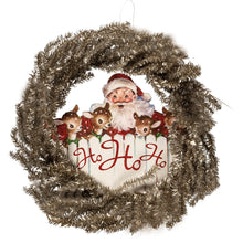 Load image into Gallery viewer, 105054 - Tinsel Wreath Ho Ho Ho (6701890175042)