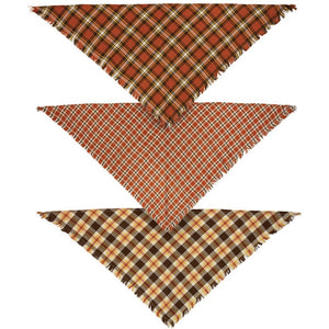 111525 - Pet Bandana Set - FALL PLAID - small (6840175001666) (6840175984706) (6840176967746)