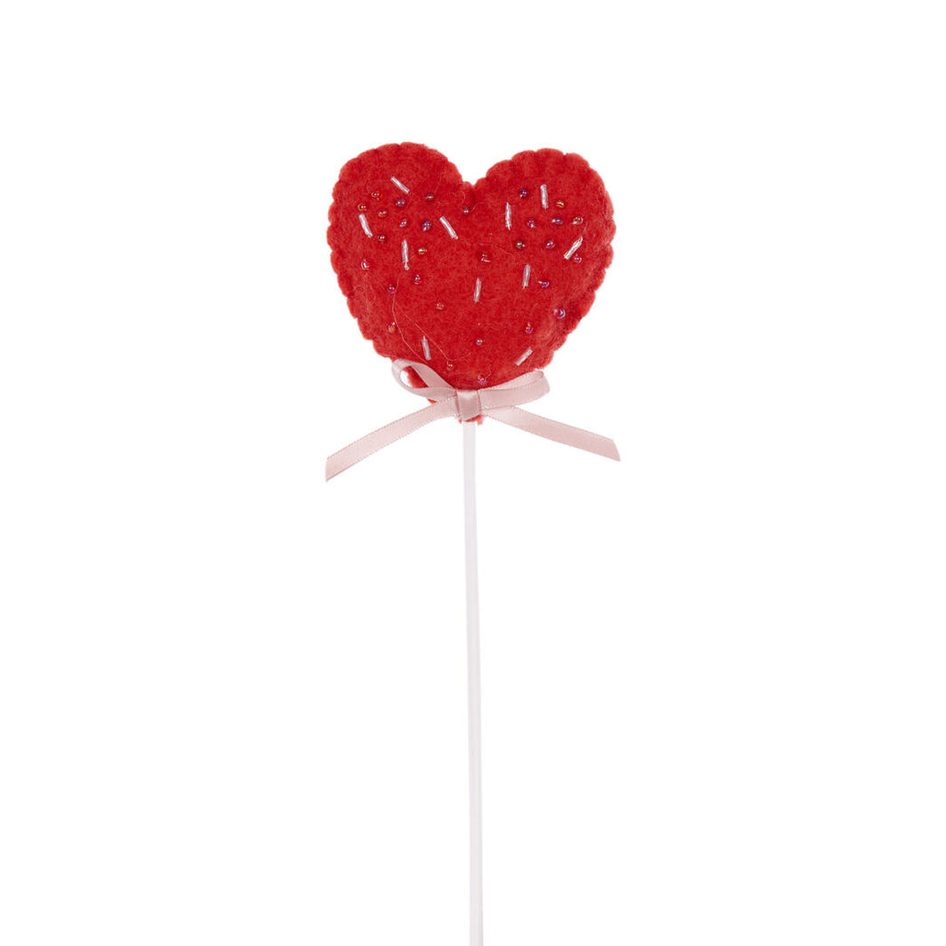 Wool Love Heart Pick Red (6879598215234)