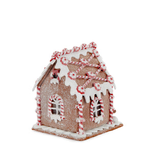 LED Gingerbread House with Santa (6643192627266)