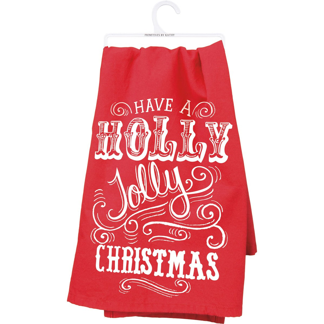 28062 - Dish Towel Holly Jolly (6702777139266)