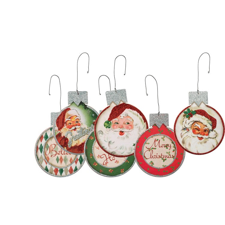 32283 - Christmas Ornament Set of 3 Jolly Santa (6702778974274)