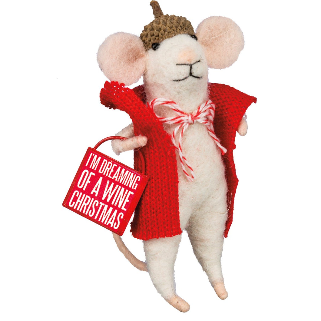 33606 - Wine Christmas Mouse (6840258592834)