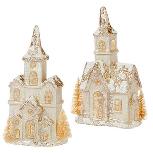 3924561 - 9" Mercury Glass Church (6750207672386)