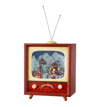 Load image into Gallery viewer, 4116148 - 13.75&quot; Animated Musical Barn with Santa TV (6750598398018)