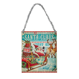 4116434 - Vintage Santa Poster Ornament 6" (6687509938242)