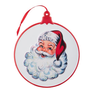 4136304 - 9.5" SANTA EMBOSSED METAL WALL ORNAMENT (6758024347714)