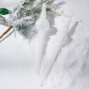 4222811 - 14" White Finial Ornament (6838435479618)