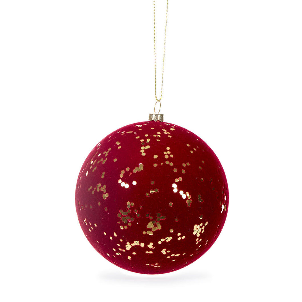 Red Velvet Speckle Bauble (6769693392962)