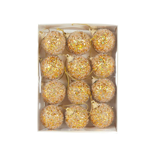 Mini Gold Sugar Baubles 12PK (6791173800002)