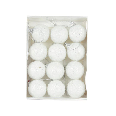 Mini White Sugar Baubles 12PK (6791175110722)