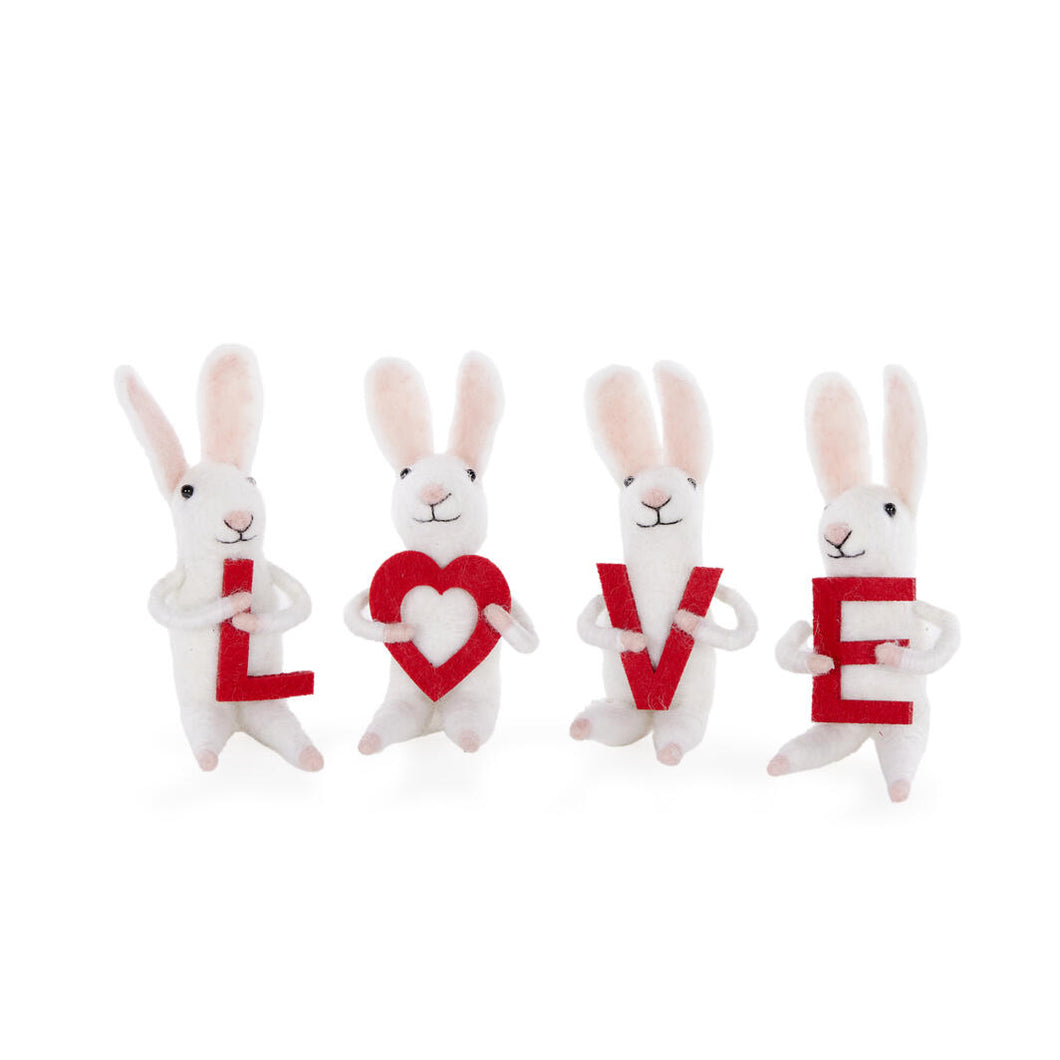 Wool Bunnies Love Sign (6879582552130)