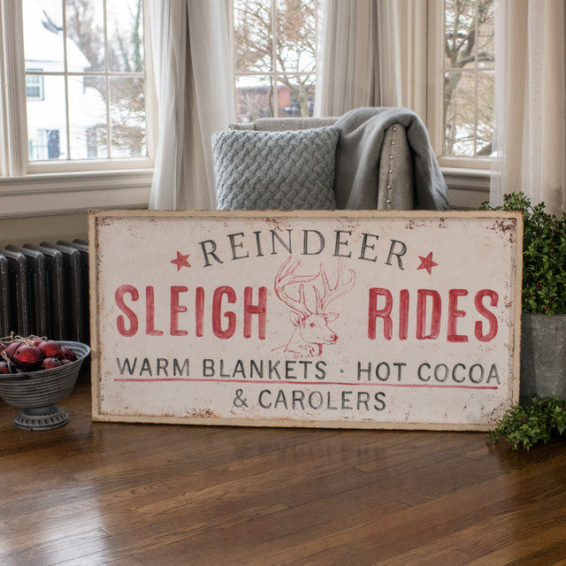 E203010 - Reindeer Sleigh Rides Sign (6864042065986)