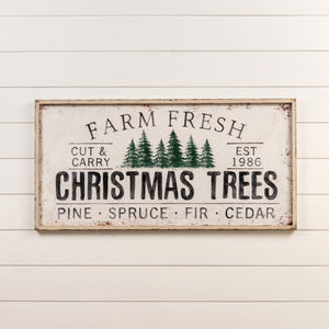 E203011 - Farm Fresh Christmas Trees Sign (6866254135362)