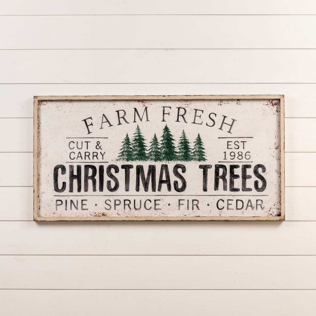 E203011 - Farm Fresh Christmas Trees Sign (6866254135362)