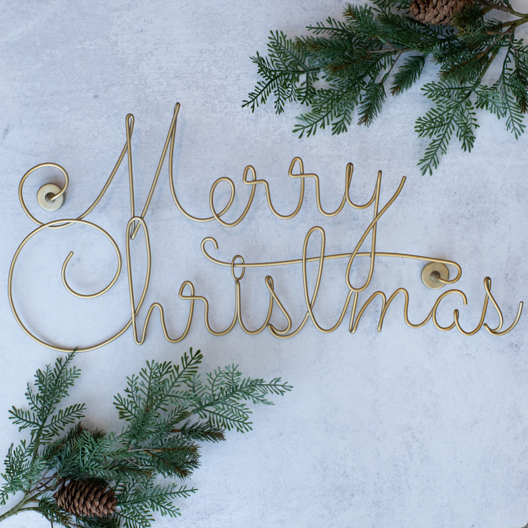 E203102 - Metal Script Merry Christmas Sign (6864488267842)