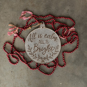 E203110 - All is Calm Ornament Plaque (6874928709698)