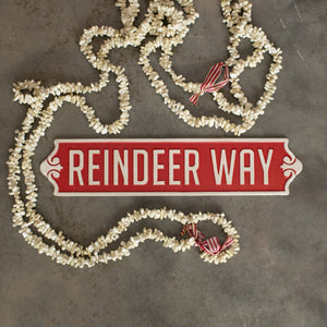 E203327 - Red Reindeer Way Plaque (6864488431682)