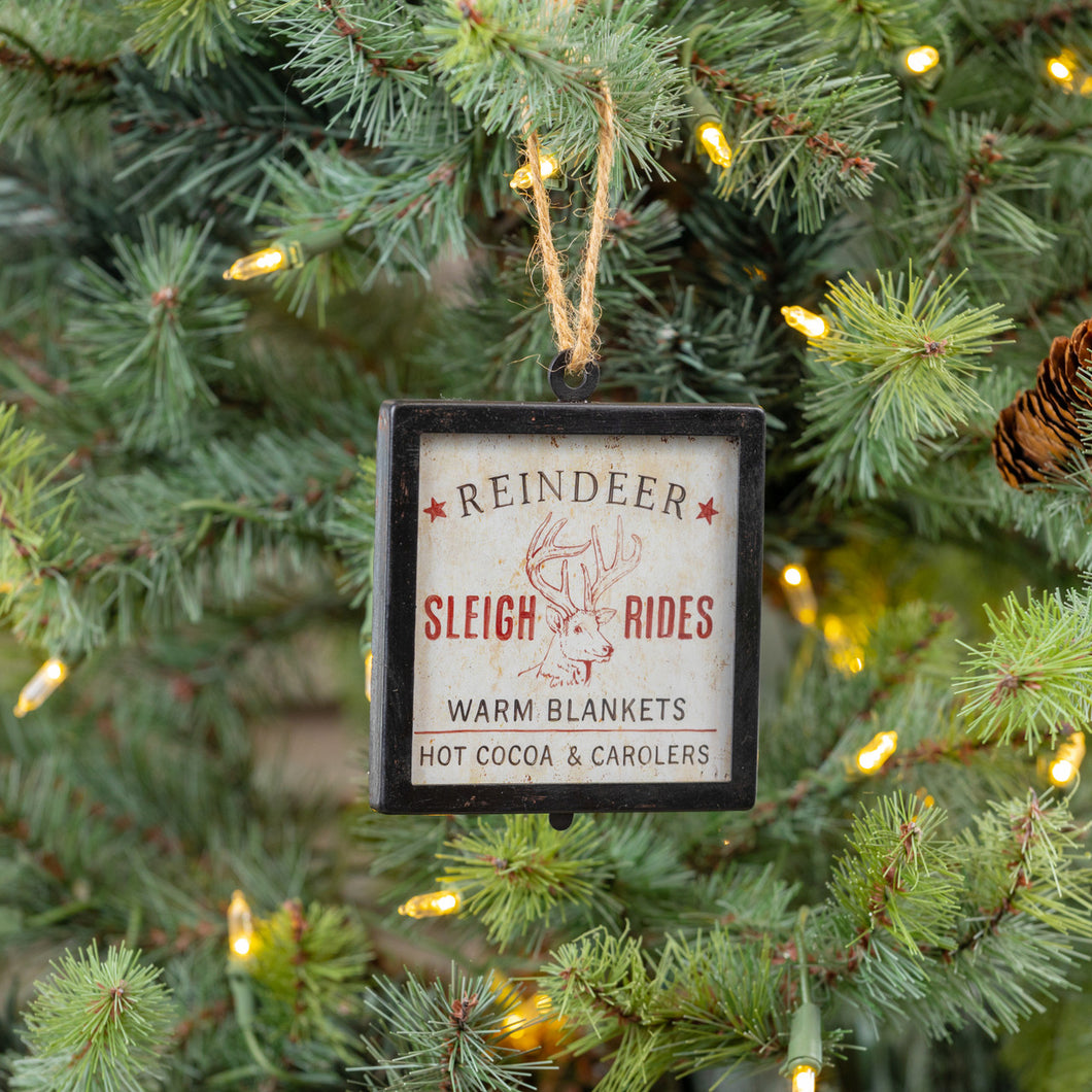 E203561 - Reindeer Framed Ornament (6864488497218)