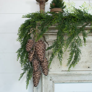 G181188 - 20" Brown Hanging Pinecones (6874929561666)