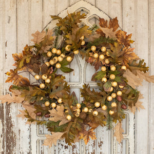 G191506 - 24" Oak Leaves with Acorns Wreath (6864826105922)