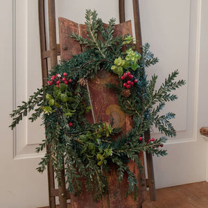 G29529 - 18" Boxwood & Hemlock Wreath (6864821878850)