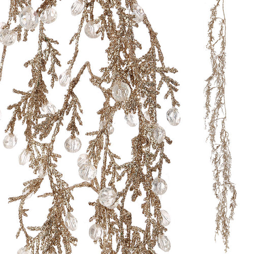 G3717581 - Champagne Glitter Garland 5' (6687477989442)