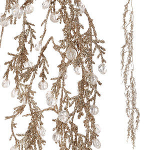 G3717581 - Champagne Glitter Garland 5' (6687477989442)