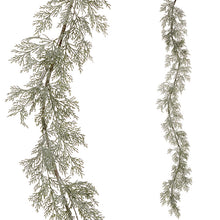 Load image into Gallery viewer, G3902535 - 6&#39; Iced Cedar Garland (6715031912514)