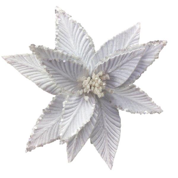 GGF072 - White Silver Edge Poinsettia (6809747193922)