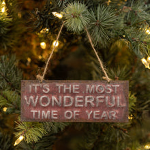 Load image into Gallery viewer, H195176 - Red Most Wonderful time of the Year Ornament (6866256396354)