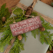 Load image into Gallery viewer, H195176 - Red Most Wonderful time of the Year Ornament (6866256396354)