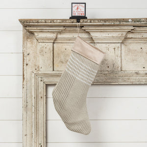 HE205572 - 24" Grey Stocking with White Stripes (6863627911234)