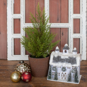 HH195680 - 15" Potted Feathery Pine Tree (6864033284162)