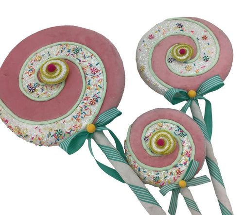 JLJ084 - Small Pink Swirl Lollipop (6810061013058)
