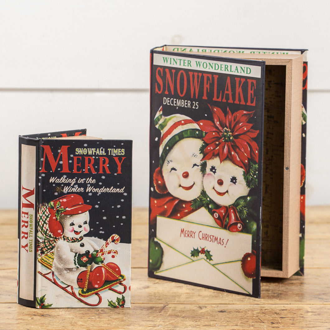 L199506 - Set of 2 Snowman Book Boxes (6864034201666)