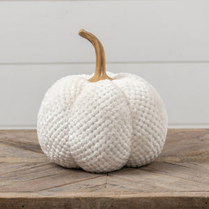 LA207900 - 11" Fuzzy Cream Pumpkin (6864829055042)